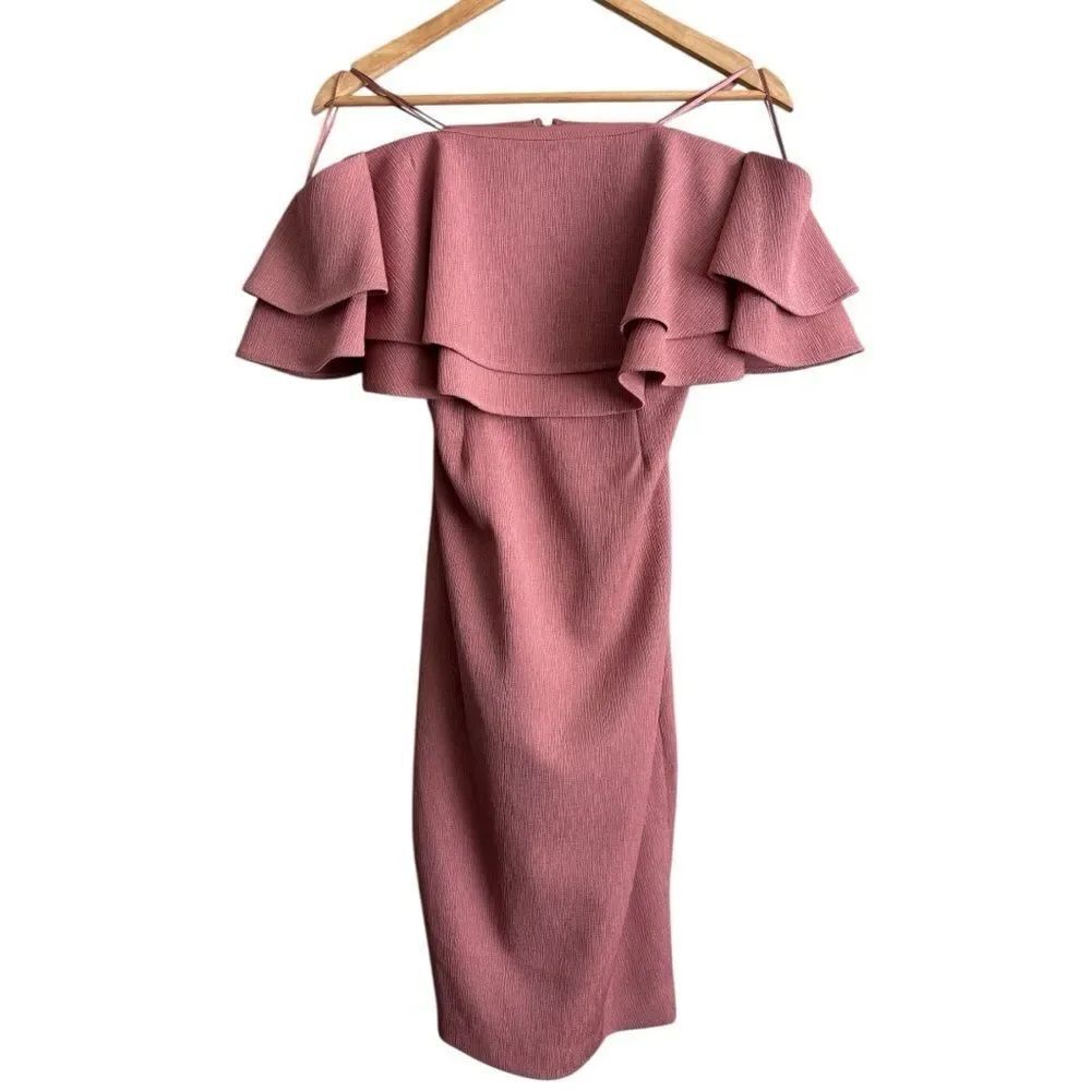 Keepsake Cold Shoulder Ruffle Dress Small - Picture 2 of 9